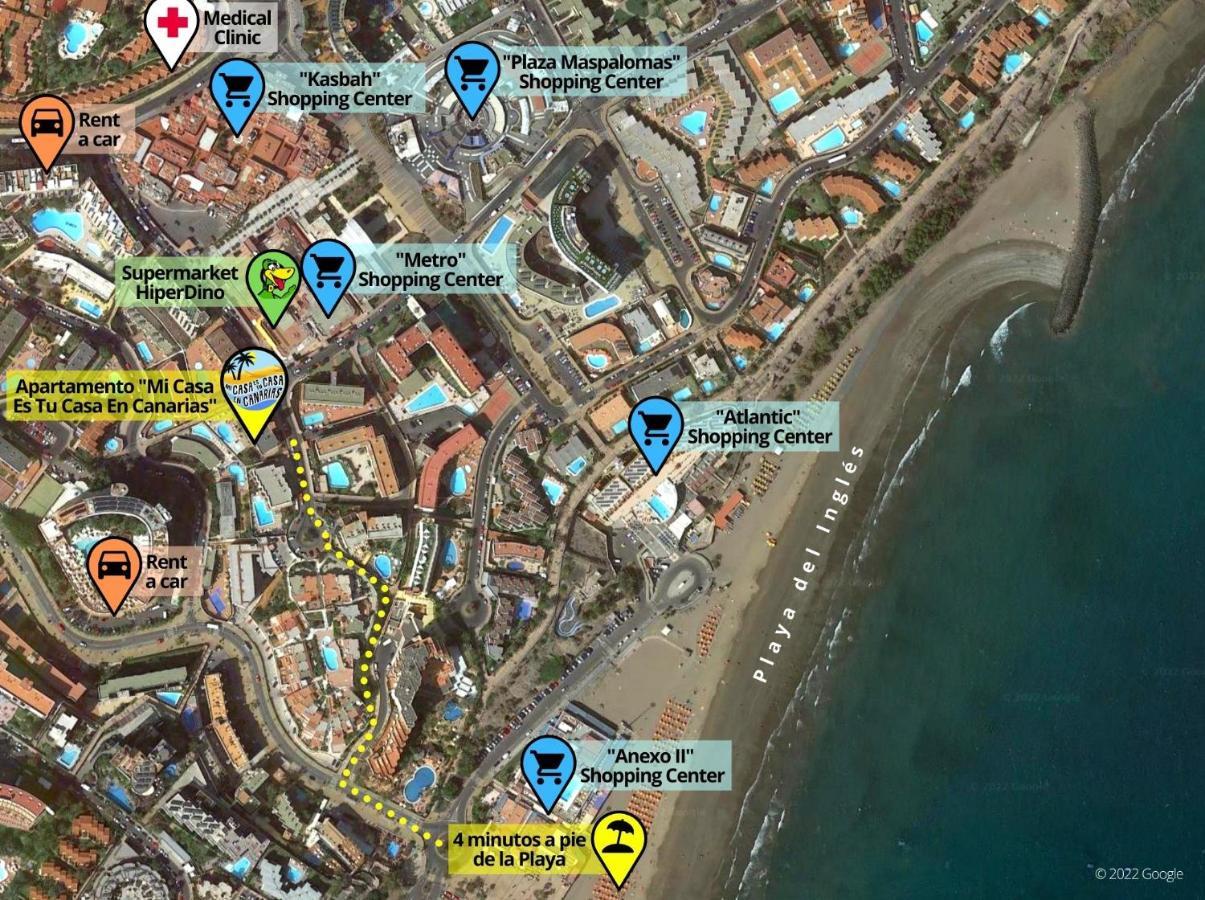 Playa Del Ingles, 4 Min A Pie De La Playa Appartement Maspalomas  Buitenkant foto